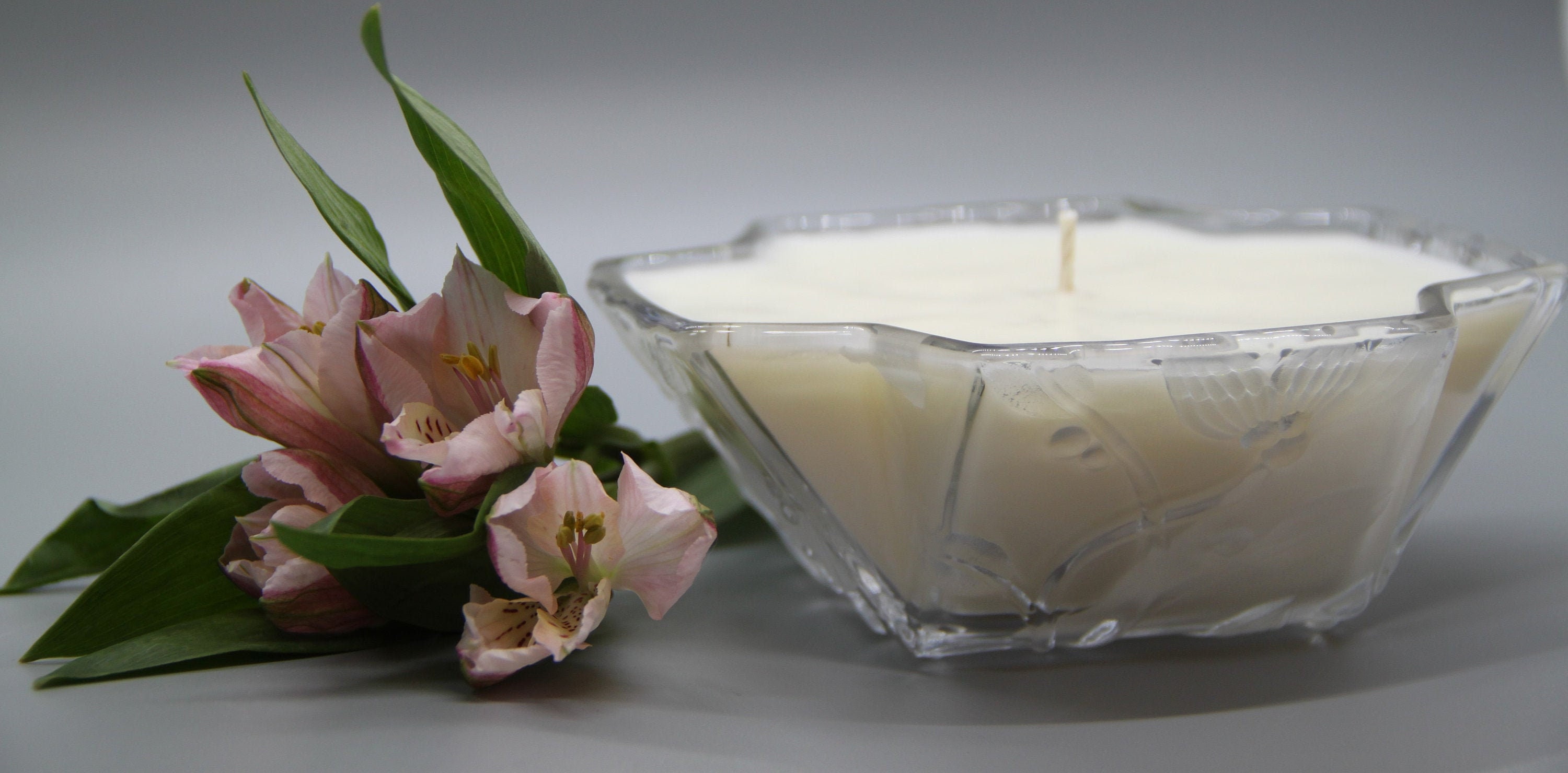 Magnolia & Peony Candle Upcycled Sustainable Holder Etsy