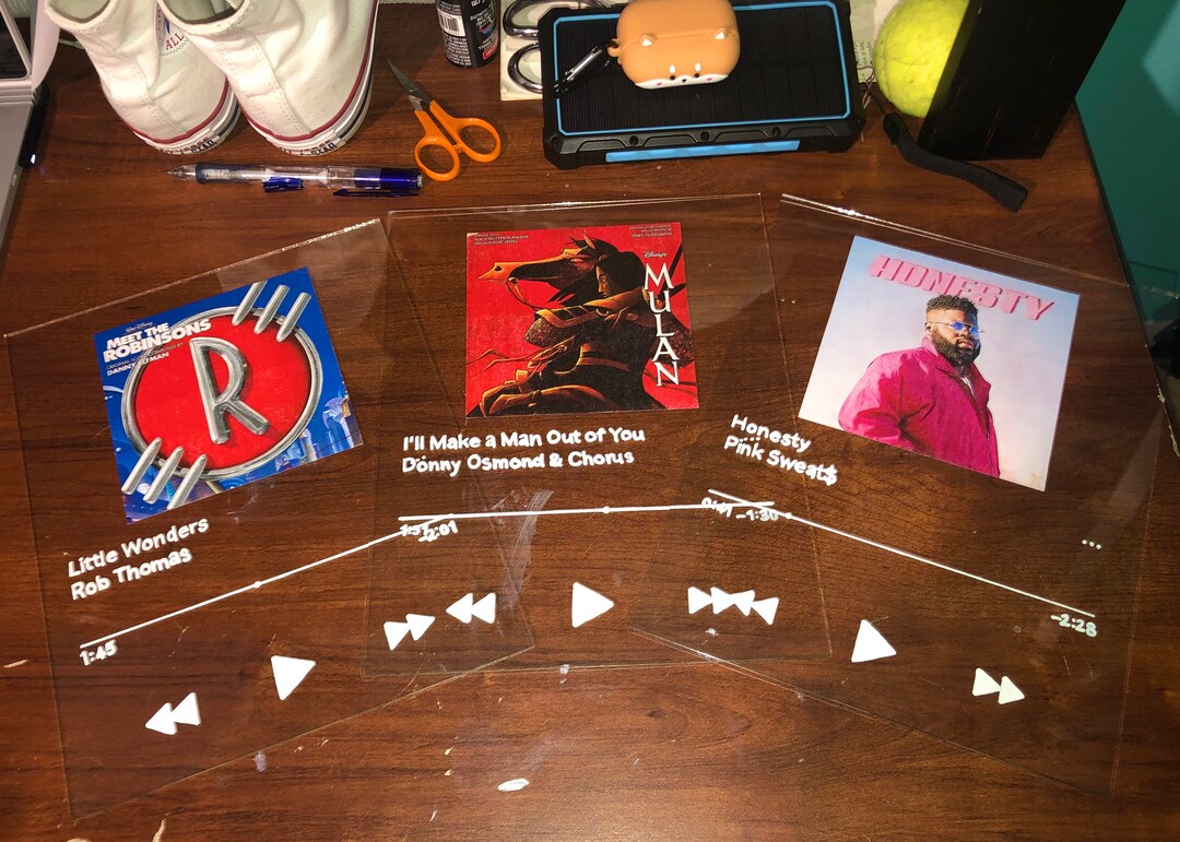 Custom Spotify/apple Music Glass Art Etsy