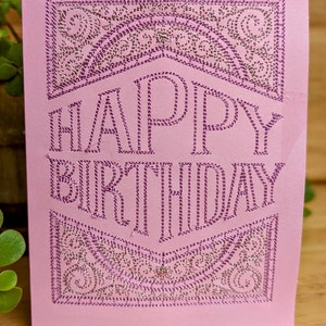 Embroidered Birthday Cards