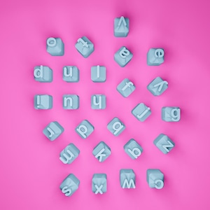 Lowercase Alphabet Clay Stamps | Alphabet Letter Stamps | Polymer Clay Cutters and Tools | Polymer Clay & Pottery Stamp Set | Debossed Stamp
