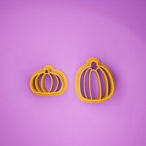Pumpkin Polymer Clay Cutter | Halloween Cutter | Pumpkin Shape | Fall Collection | Spooky Clay Cutter | Embossed Cutter | Stud Cutters