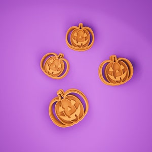 Pumpkin Face Polymer Clay Cutter | Pumpkin Shape | Halloween Cutter | Stud Cutter | Jack o Lantern Clay Cutter | Spooky Clay Cutter
