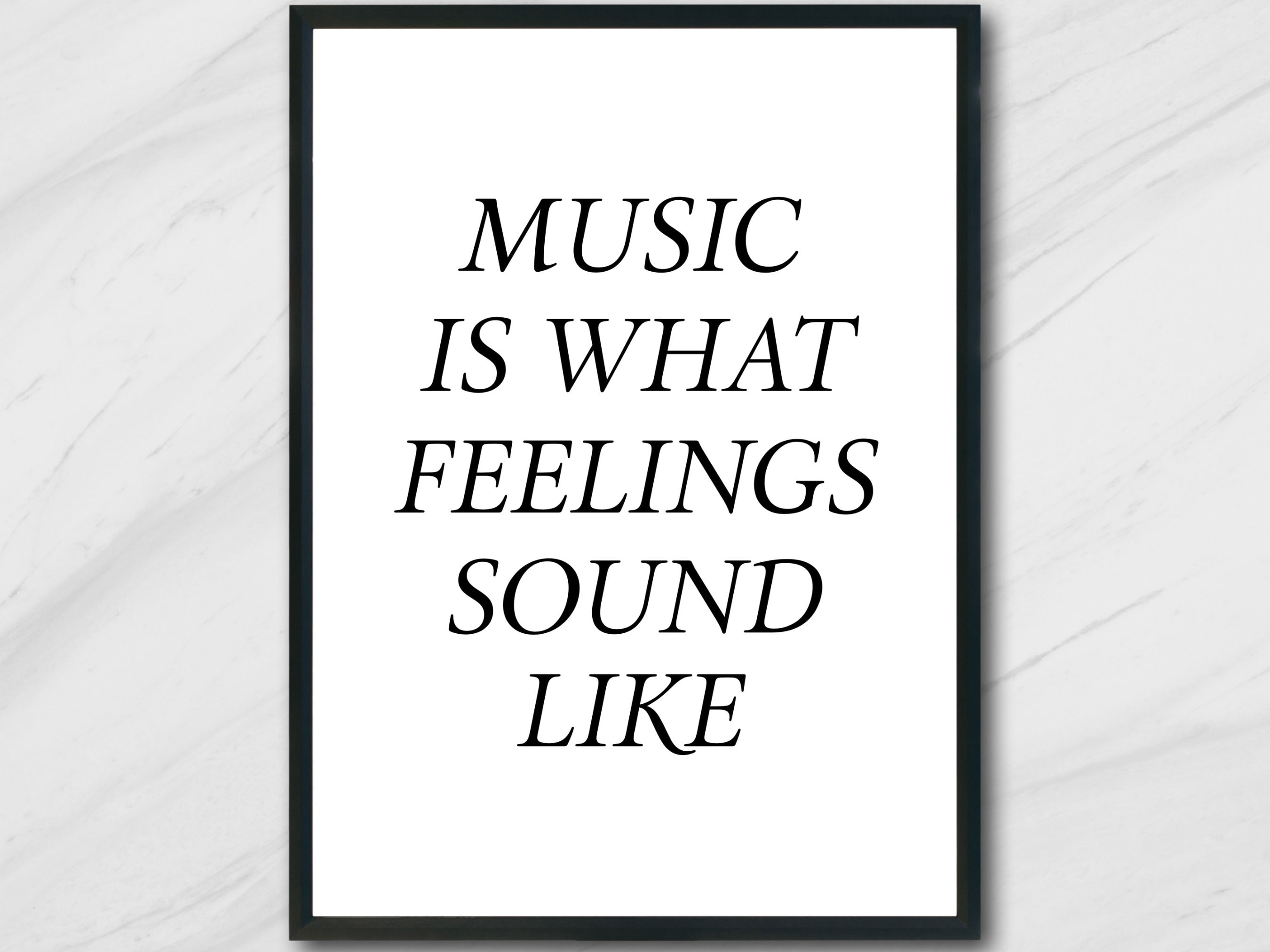 Music Is What Feelings Sound Like Print/ quote/ wall art/ Etsy