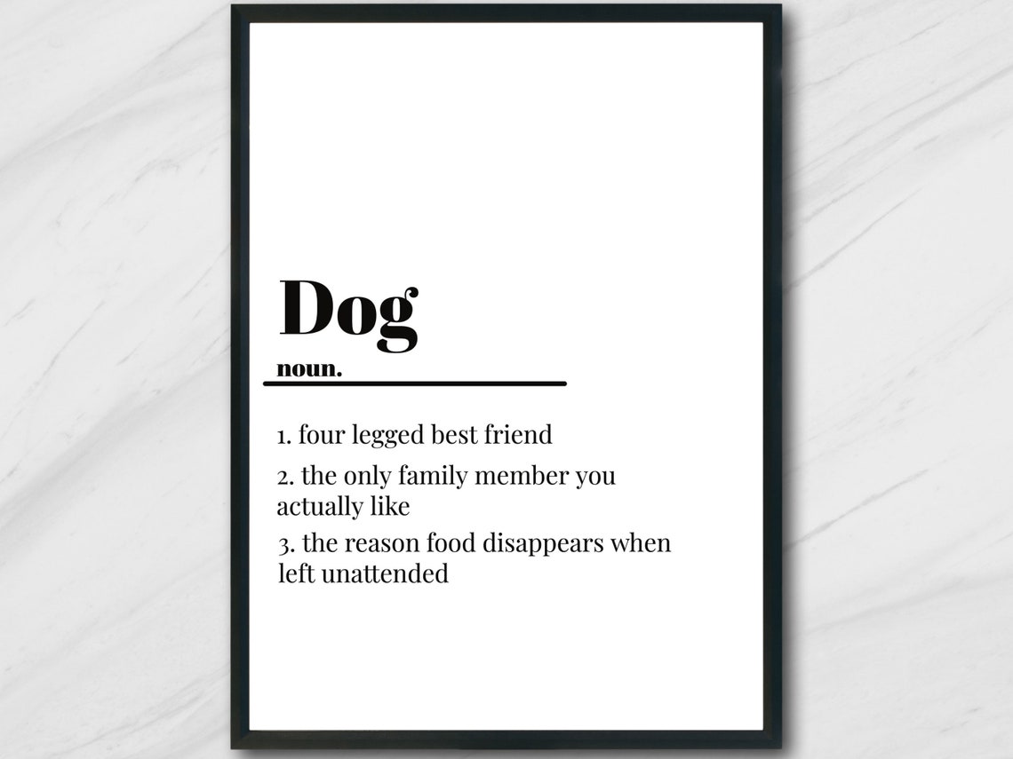 Dog Definition Print/ citation / estampes uniques / art