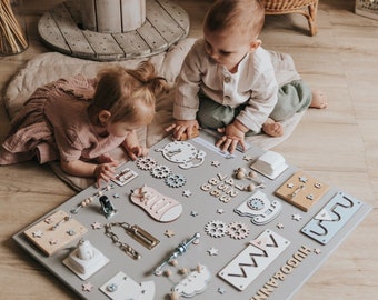 Montessori busyboard,Custom busy board for baby,Birthday present for toddlers, Activity board for boy and girl,Baby birthday gift