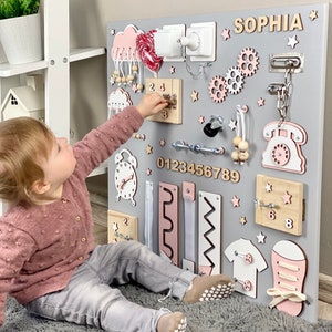 Scheda occupata personalizzata per bambino, Spedizione veloce, Scheda attività, Regalo per bambini,Scheda Montessori,Scheda di sviluppo, 1o regalo di compleanno immagine 9