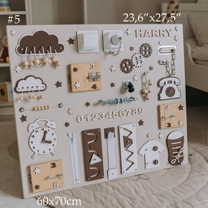 Personalized Busy Board: Montessori Sensory Toy for Toddlers