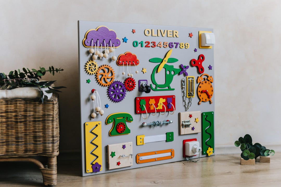 Quadro de atividades Montessori Rainbow: brinquedo sensorial de madeira ...