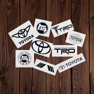 9-Pack Toyota Sticker Pack Vinyl Decal TRD Sticker Toyota Car Bumper Sticker Funny Bumper Sticker Laptop Decal Sticker Pack