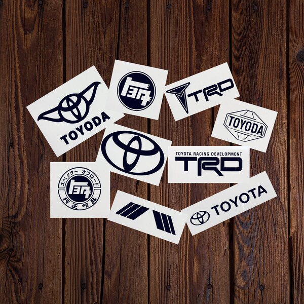 Toyota Logo Vinyl Decal Sticker - 6x4 Inch - Choose Color Glossy Or Matte