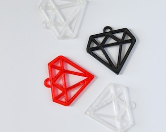 Diamond Earring 3D Printed