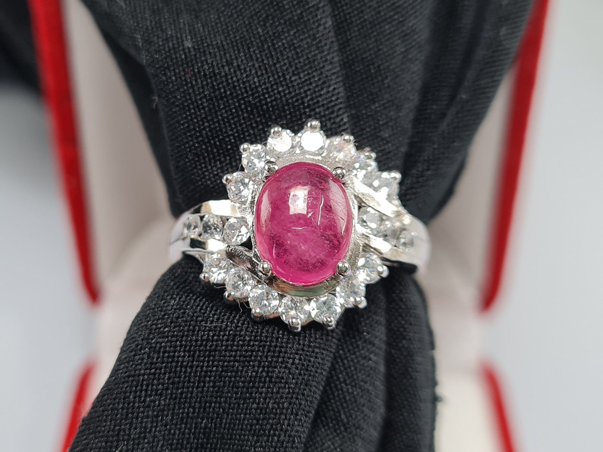 Natural Red Ruby Ring 925 Sterling Silver Ring Genuine Ruby | Etsy