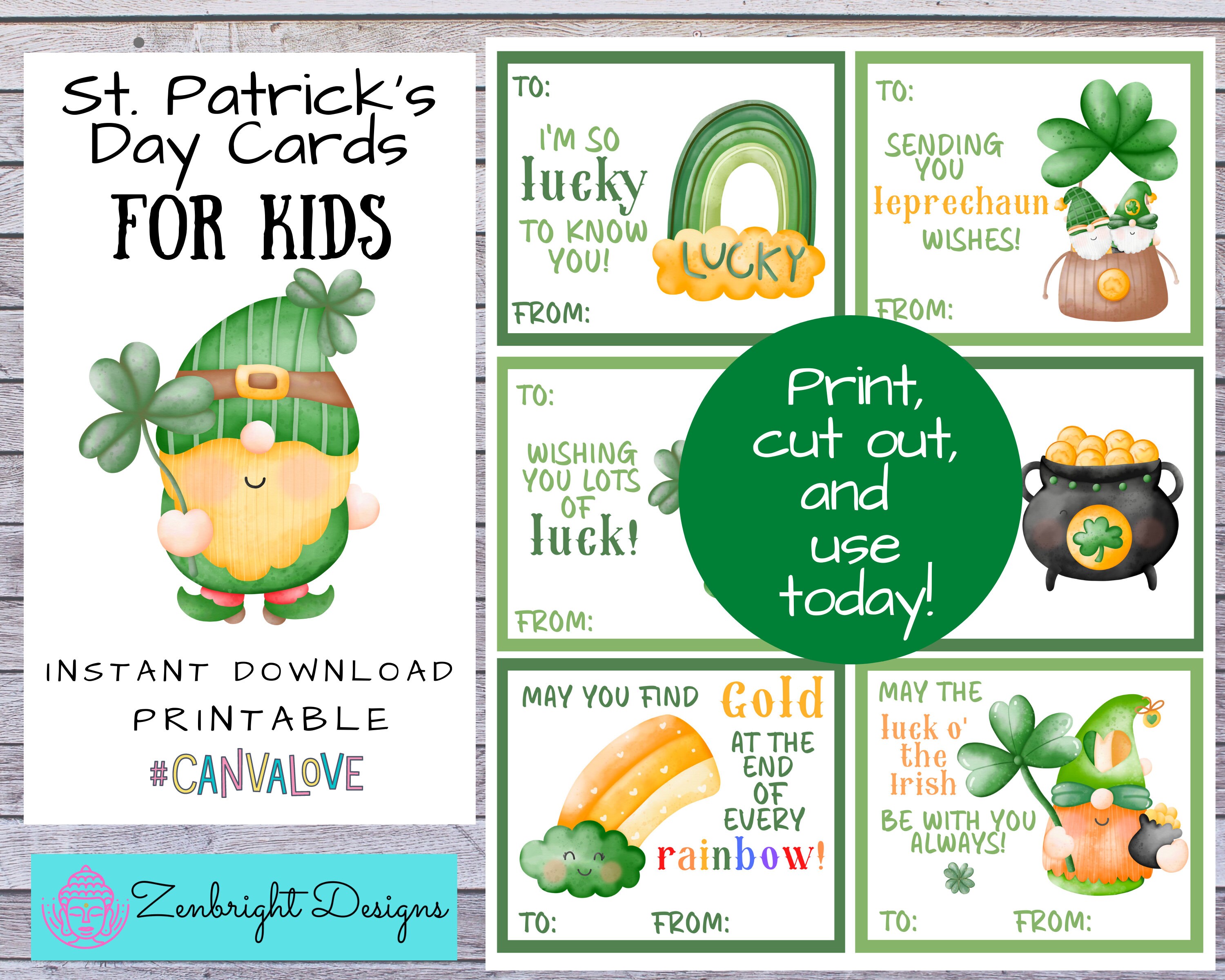 St. Patricks Day Cards for Kids, St. Patrick's Day Cards Printable ...