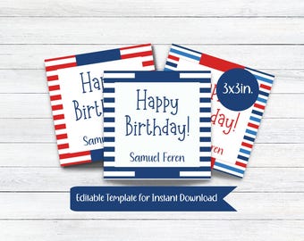 Etiquetas de presente infantis para imprimir, cartões para acompanhar presentes, cartões de visita infantis, etiquetas para presentes de aniversário, etiquetas de presente personalizadas