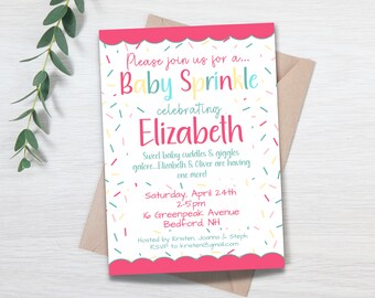 Baby Sprinkle Invitation, Baby Sprinkle, Editable Shower Invitation, Printable Baby Shower Invitation, Digital Baby Shower Invitation, Baby