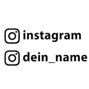 Instagram Aufkleber personalisiert/Auto/Tuning/JDM/Motorrad