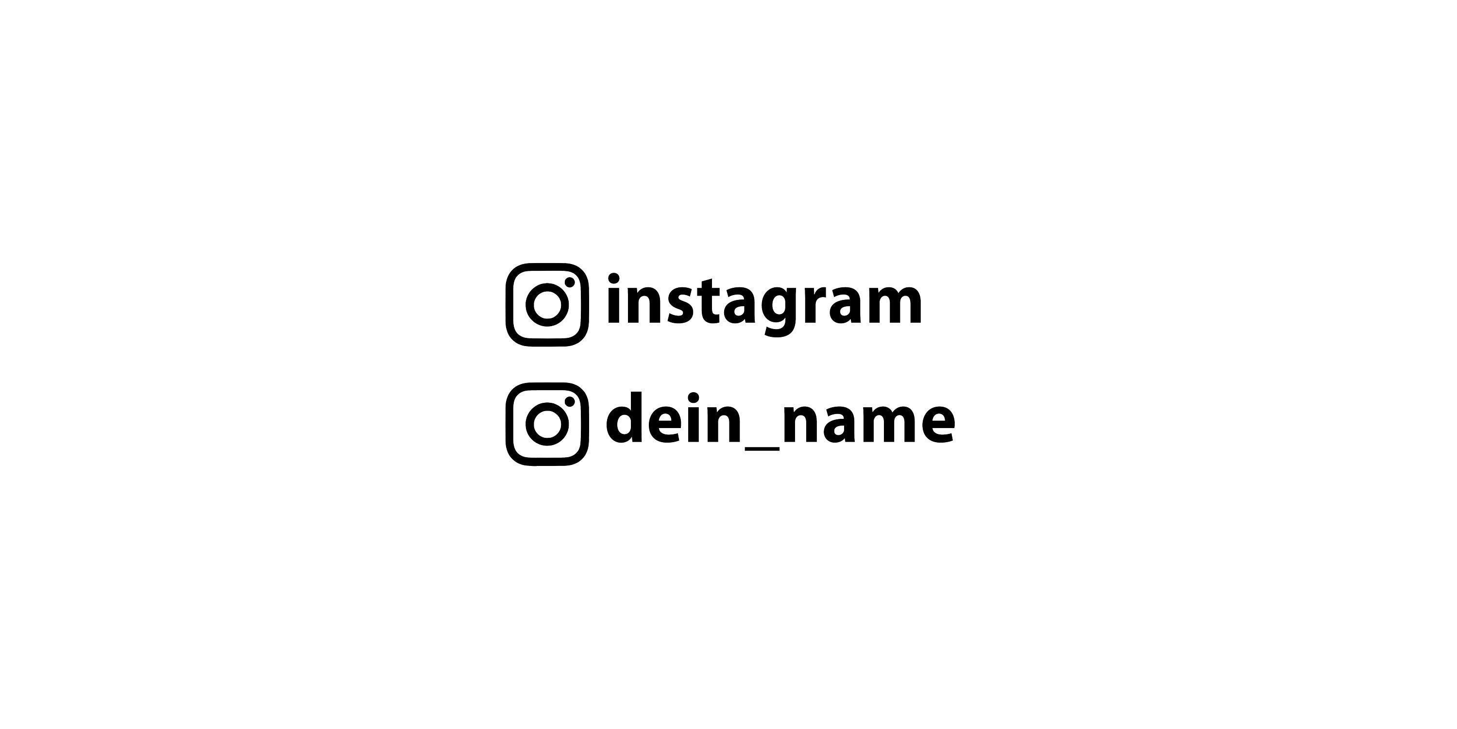 Instagram Aufkleber personalisiert - Wunschname, Auto, Tuning, JDM,  Motorrad, Laptop
