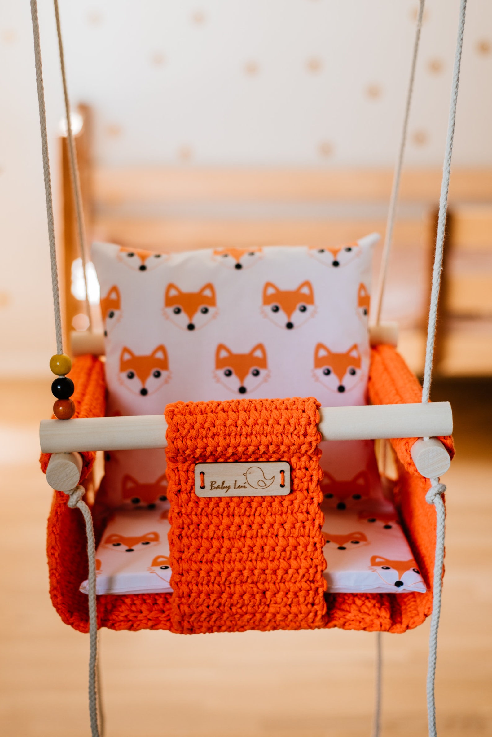 Croched Baby Swing Kids Swing with pillow Baby Swing Chair Etsy