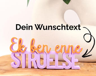 Personalisierter Deko Schriftzug 3D | Wunschtext 2-zeilig | Schriftzug personalisiert zum Hinstellen | Geschenkidee | verschiedene Farben