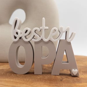 Bester Opa Schriftzug 3D | Geschenk Opa | Vatertag Geschenk | Opa Deko | Geburtstag Opa | Handmade Deko