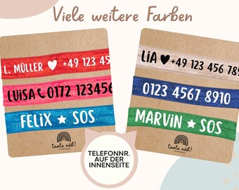 SOS Armband mit Namen und Telefonnummer | personalisiertes Notfallarmband