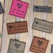 Handmade Label | Label für Selbstgenähtes | Kunstleder Label zum Aufnähen | Label Personalisiert | Handgemacht