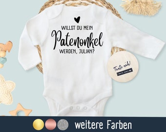 Baby Body personalisiert | Onkel Patenonkel optional mit Namen | 0 - 18 Monate | individuelle Anpassung möglich