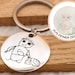 Schlüsselanhänger personalisiert mit deiner Zeichnung Edelstahl | Kinderzeichnung | Geschenk Mama Papa | Vatertag | Muttertag | Geburtstag