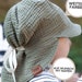 Sonnenhut Baby & Kinder aus Musselin | Sommerhut mit Nackenschutz | Personalisierung | Sommermütze | Mütze für Kinder | Gr. 35 - 57 cm