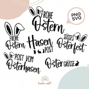 Plotterdatei Ostern Grüße | SVG | PNG | german | Osterhase | Ostergrüße | Hasenpost | Hasen | Easter