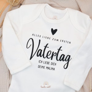 Baby Body Vatertag personalisiert mit Namen 0 18 Monate individuelle Anpassung möglich Geschenk für Papa Bild 3