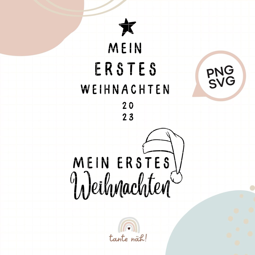 Plotterdatei Weihnachten SVG PNG german erstes Etsy.de
