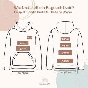 Schriftzug zum Aufbügeln Bügelbild für Textilien personalisiert Bügelbild Wunschname Name Bügelbild Wunschtext Bild 7