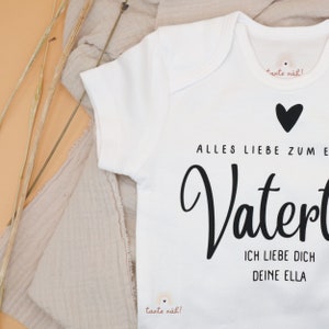 Baby Body Vatertag personalisiert mit Namen 0 18 Monate individuelle Anpassung möglich Geschenk für Papa Bild 5