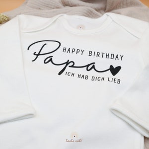 Personalisierter Baby Body Happy Birthday Papa Süßes Geschenk zum Geburtstag des Papas Bild 3