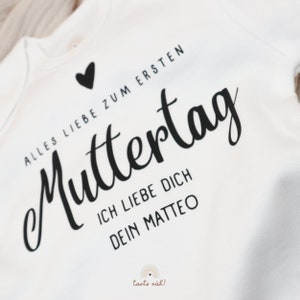 Baby Body erster Muttertag personalisiert mit Namen 0 18 Monate individuelle Anpassung möglich Geschenk für Mama Bild 2