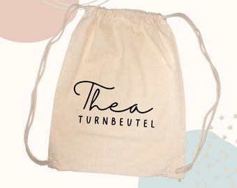 Turnbeutel mit Namen | Beutel Kita | Kindergarten | Gym Bag | Kindergarten | Personalisiert | Name Sportsachen