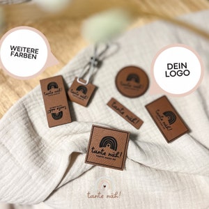 Label selbst gestalten | Logo Label | Labels zum nähen | Kunstleder-Label personalisiert | Leder Patch | Handmade Label mit eigenem Namen