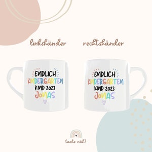 Tasse Kindergartenkind Personalisiert mit Namen Kindergarten individuelle Anpassung Keramik oder Kunststoff image 2