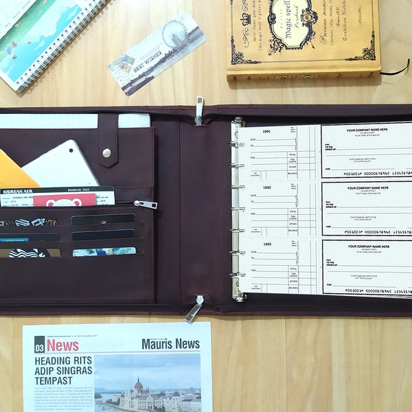 7 Ring Checkbook Binder Etsy