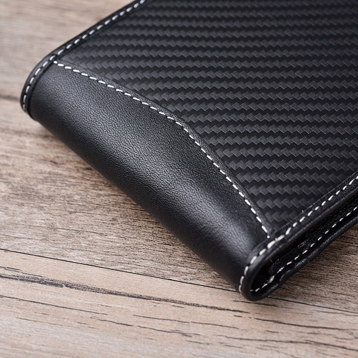 Leather Wallets for Men Slim Bifold RFID Carbon Fiber Genuine Etsy