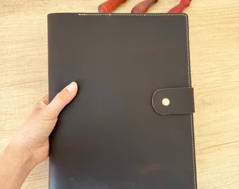 Custom Leather Case Cover Folio for remarkable paper pro 11.8" 2024, Monogrammed Organizer Planner  Portfolio