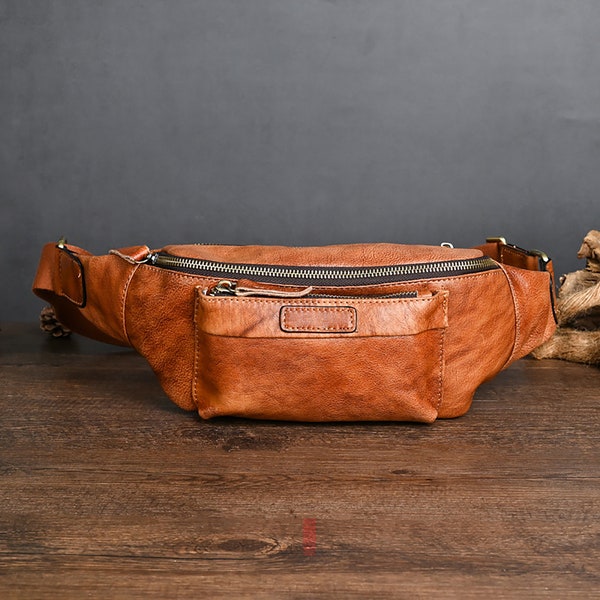 Leather Sling Bag - Etsy