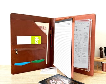 Custom Leather Portfolio with Case Cover Folio for remarkable paper pro 11.8" 2024