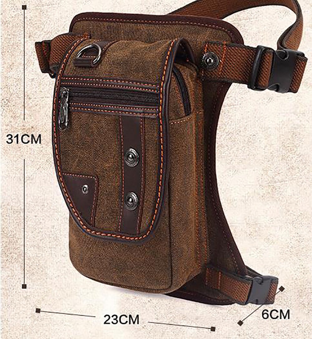 Canvas Waist Bag Outdoor Messenger Tactical Leg Bag Sports - Etsy