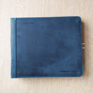 Carpeta de registro de piloto personalizada, carpeta de cuero personalizada para pilotos, diario de piloto para papel tamaño carta, cuaderno de registro de piloto y portafolio con logotipo