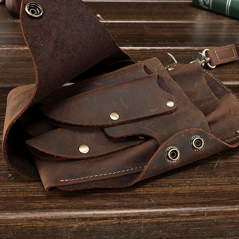 Leather Scissors Pouch Barber Tool Case Bag Holder Bag Etsy