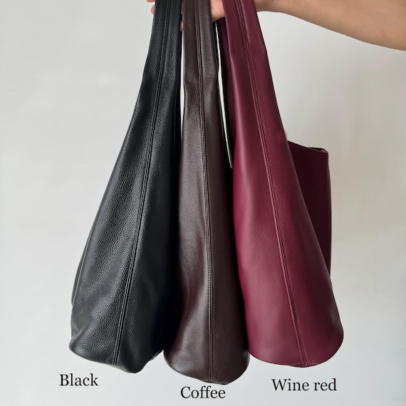 Borsa a tracolla da donna in pelle vegana Hobo borsetta