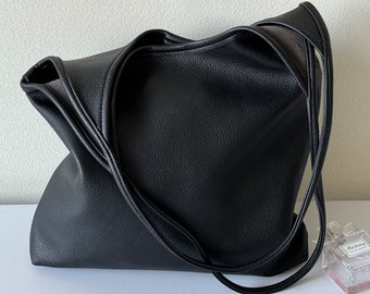 Weiche Vegan Leder Einkaufstasche für Frauen, Frauen Schultertasche, Slouchy Hobo Bag Handtasche für Life Work, Frauen Geldbörse Brieftasche Geburtstagsgeschenk für Sie