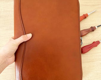 Custom Leather Case Cover Folio for remarkable paper pro 11.8" 2024, Zipper Organizer Monogrammed